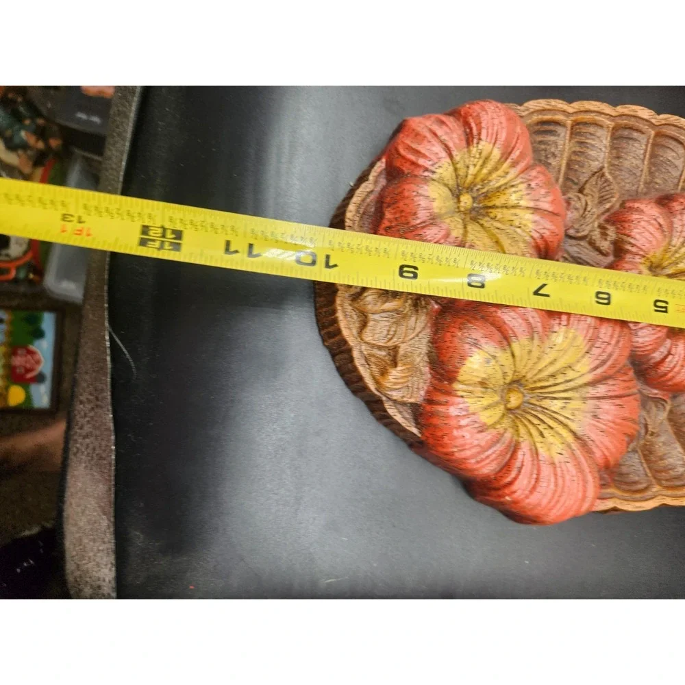 Vintage Poppy Flowers Oval Pressed Wood Wall Hangings Set Of 2 10